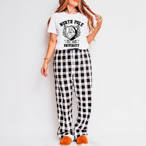 Simply Sage Market Women's Santa North Pole University Pajama Set - 1 of 4