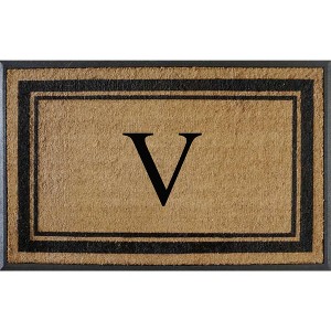 A1HC Rubber & Coir Flocked Doormat 30"x48", Anti-Shed, Heavy Duty for Front Door Monogrammed Mat - 1 of 4