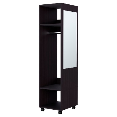 NicBex 63.00"H Armoire Wardrobe Closet Storage Cabinet with Mirror and Open Storage Shelves for Bedroom