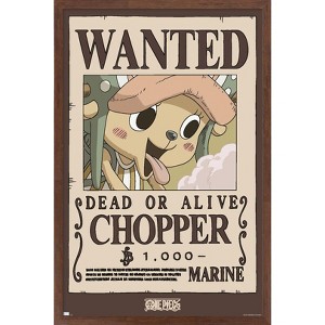 Trends International One Piece - Chopper Wanted Poster Framed Wall Poster Prints - 1 of 4