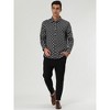 Lars Amadeus Men's Polka Dots Long Sleeves Dress Button Down Shirt - 3 of 4