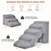22'' & 11'' High Soft Pet Ramp Foam Pet Stairs Set with 5-Tier & 3-Tier Dog Ramps Grey/Brown - 2 of 4