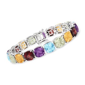 Ross-Simons 50.00 ct. t.w. Multi-Gemstone Tennis Bracelet in Sterling Silver - 1 of 4