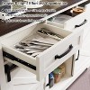 Farmhouse Buffet Cabinet,w/3 Drawer&Adjustable Shelves 52" Sideboard Cabinet,Coffee Bar for Dinning Room,Kitchen,Hallway,and Living Room - 3 of 4