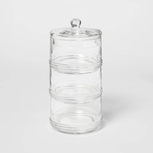 Candy Jars Clear Glass Apothecary Bowls - Set of 3 - Wedding Candy Buffet  Containers (Medium)
