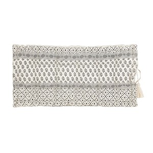 Oversized Boho Print Filled French Cushion Black & White by Foreside Home & Garden - 1 of 4