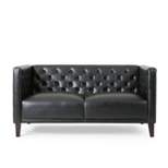 Rockney Contemporary Upholstered Tufted Loveseat - Christopher Knight Home