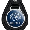 University of Arkansas Fort Smith Vikings Logo Black Leather Keychain - 3 of 4