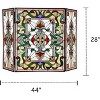HomeStock  Multi Color Glass 3-Panel 44 in. Folding Fireplace Screen with Doors crafted for a three-panel folding design - 3 of 3