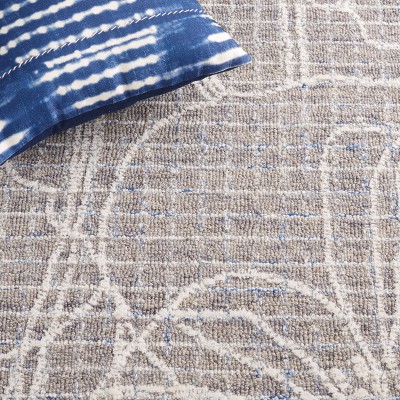 Beige and Ivory Hand-Tufted Wool 4' x 6' Area Rug