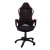 Vynxaria Office Chair, Gaming, Adjustable Height, Swivel, Ergonomic, Armrests, Computer Desk, Work, Black And Red Fabric - 4 of 4