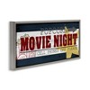 Stupell Industries Movie Night Vintage Sign Floating Frame Canvas Art - 2 of 4