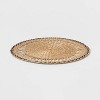 Seagrass Black Border Charger - Threshold™: Round Traditional Placemat, Multicolor, 15" Diameter, Diamond Pattern - 3 of 4