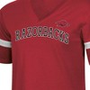 NCAA Arkansas Razorbacks Women's Mesh Trim V-Neck T-Shirt - 3 of 3