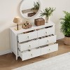 Dresser for Bedroom with 6 Drawers, 54" Extra Wide Modern Chest of Drawers with Metal Handle, Dresser TV Stand, Wood Drawer Organizer - 2 of 4