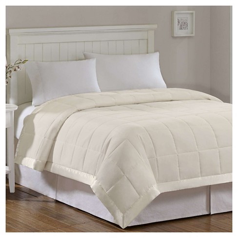 Bed Blanket Prospect All Season Hypoallergenic Microfiber Down Alternative With 3m Scotchgard Finish Twin Ivory