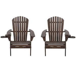 Jiallo Foldable Adirondack Chair with cup holder set of 2 - 1 of 4