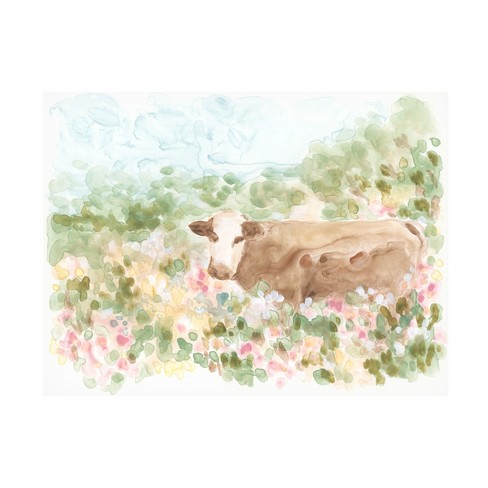 Trademark Fine Art - June Erica Vess  Cow Meadow VI Canvas Art - image 1 of 4