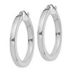 Black Bow Jewelry 3.25mm, Sterling Silver, Polished Square Hoops - 30mm (1 1/8 Inch) - 2 of 4