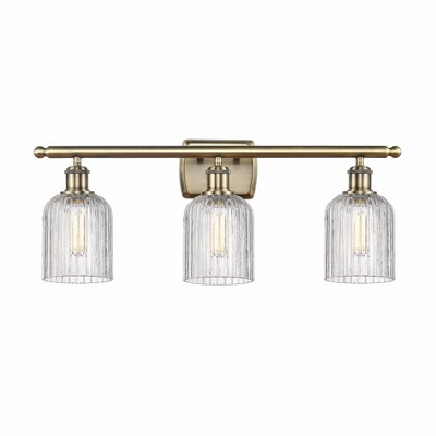 Bridal Veil - 3 Light Bath Vanity In Art Deco Style-10 Inches Tall and 25 Inches Wide