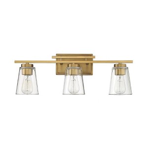 Savoy House Calhoun 3 - Light Vanity in  Warm Brass - 1 of 4