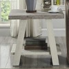 Syemin End Tables Modern Nightstand Two-Tone Wood Shelf End Table Small Square End Table Nightstand for Small Spaces, Brown, 24"*22"*23" - 3 of 4