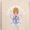 Women's - Disney Princess - Cinderella Kiss Lightweight French Terry Wide Neck Long Sleeve Shirt - 2 of 4