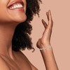 Haus of Brilliance Silver 1.0 Cttw Diamond Swirl Beaded Link Bracelet - 4 of 4