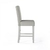 Set of 2pc Counter Height Dining Chairs Antique White Solid wood Dining Room - 4 of 4