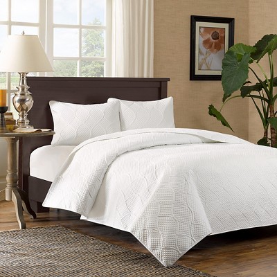Margaux 3 Piece Coverlet Set - White (Full/Queen)