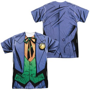 Popfunk Batman Joker Uniform Front-Back Print Adult Sublimated Costume T-Shirt - 1 of 4