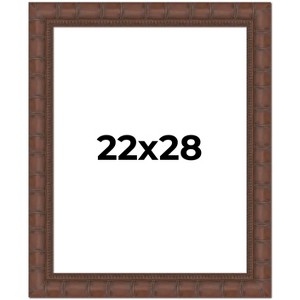 PosterPalooza | 22x28 Wide Bamboo Picture Frame, UV Acrylic, 4 Finishes - Brown, Black, Silver, and Natural - 1 of 4
