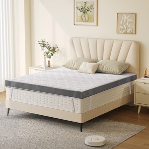 Dyonery 3-inch mattress, high-density foam mattress pad, detachable cover, odorless, suitable for bedrooms and dormitories,White - 1 of 4