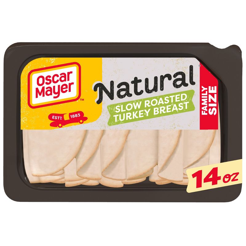 Oscar Mayer Natural Slow Roasted Turkey Breast Sliced Lunch Meat Family Size - 14oz, 1 of 11