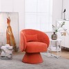 NicBex Faux Fur Fabric Swivel Accent Chair,Upholstered Swivel Living Room Chairs with Barrel-Curved Backrest,Accent Chairs for Living Room - 2 of 4