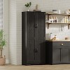 Tall Pantry Cabinet with Adjustable Shelves - 60" Height, 23.6" Wide Storage Organizer, Anti-Tip Design, for Kitchen/Bathroom Organization SKU Titles - 4 of 4
