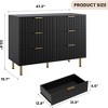 Fluted 6-Drawer Tall Dresser, Modern Wooden Storage Chest with Deep Drawers & Wide Top, Bedroom Organizer for Living Room, Hallway, Kids' Room - 2 of 4