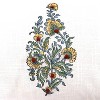 20"x20" Oversize Vintage Square Throw Pillow Cover White - Rizzy Home: Cotton Canvas, Botanical Floral Pattern, Hidden Zipper - 3 of 4