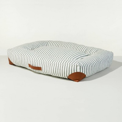 Allover Stripe Bolster Dog Bed - Hearth & Hand™ with Magnolia Green/Cream