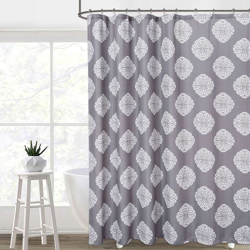 Medallion Fabric Shower Curtain for Bathroom 200GSM Heavy Weight, 2 of 8