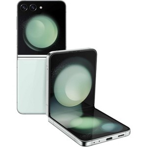 SAMSUNG Galaxy Z Flip5 AI Phone, 256GB Unlocked Android, Compact, Foldable Design, One-Hand Control, Full Cover Screen, Hands-Free Use, Mint - 1 of 4