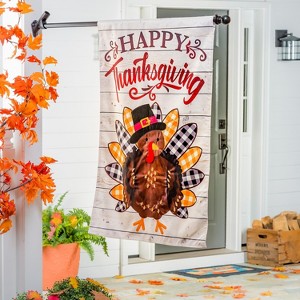 Evergreen Pilgrim Turkey Burlap House Flag 28 x 44 Inches Outdoor Decor for Homes and Gardens - 1 of 2
