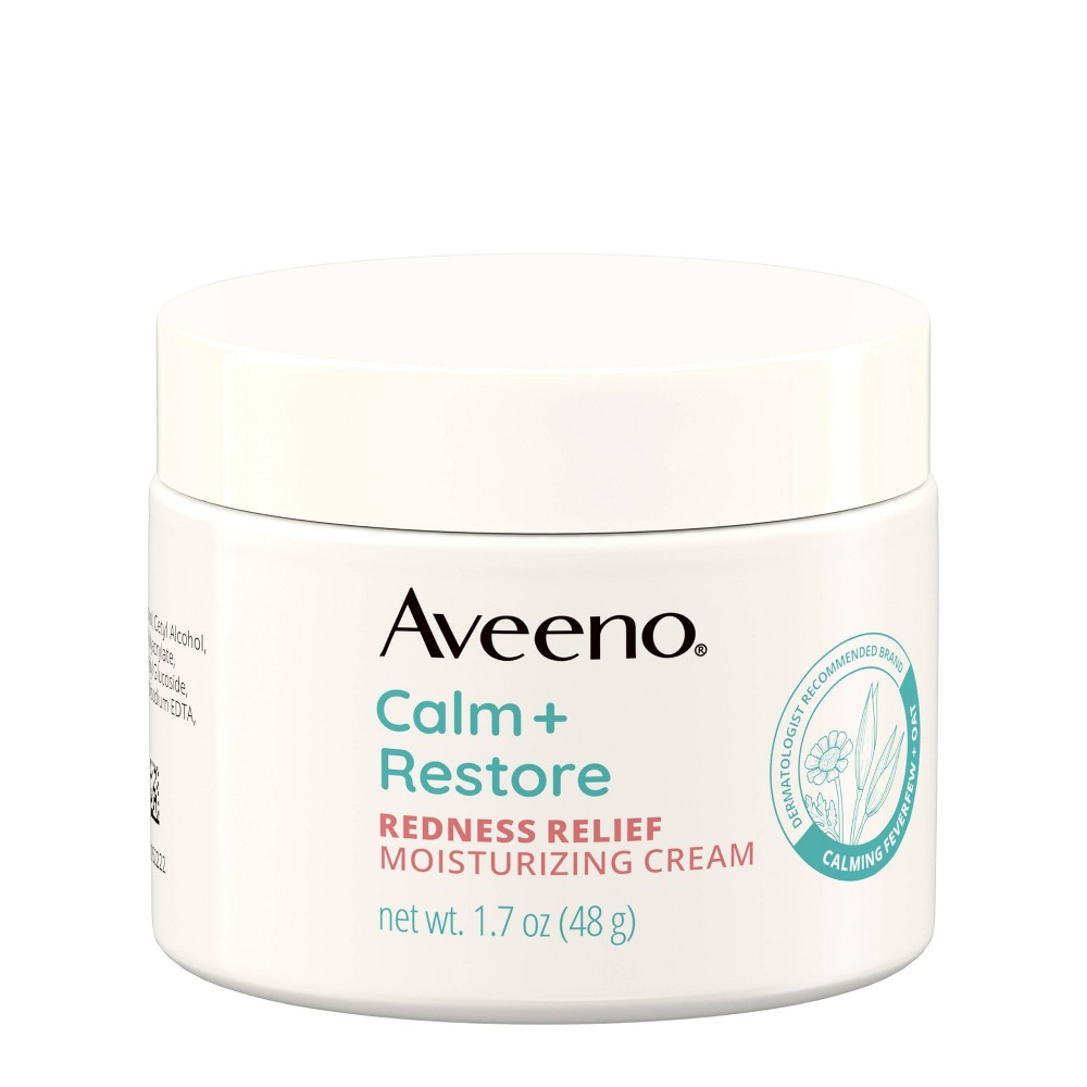Photos - Cream / Lotion Aveeno Calm + Restore Redness Relief Moisturizing Cream for Sensitive Skin 