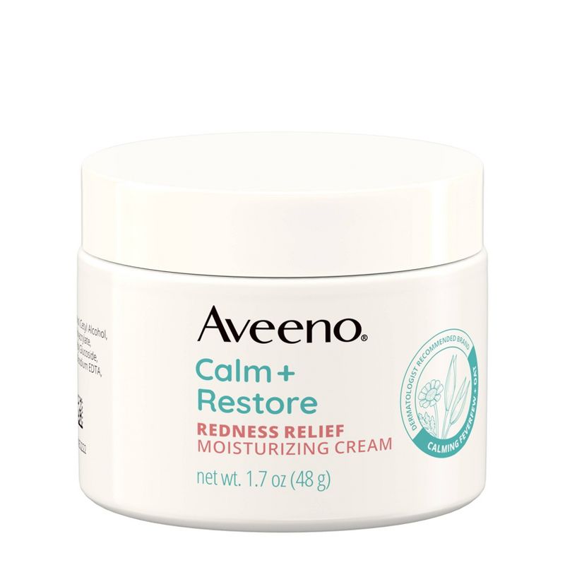 Aveeno Calm + Restore Redness Relief Moisturizing Cream for Sensitive Skin - Fragrance Free - 1.7 fl oz, 1 of 14