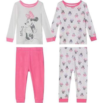 Disney Baby Girl's Minnie Mouse 4-piece Snug Fit Cotton Pajama Set
