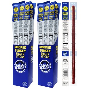 Trail's Best 1.2oz Smoked Turkey Snack Sticks - 24-ct Box (2 Boxes) - 1 of 4