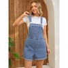 INSPIRE CHIC Women's Denim Overall Casual Outfits Adjustable Strap Bib Romper Jean Shorts - 3 of 4