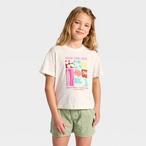 Camiseta de Manga Corta con Gráfico de Ajuste Relajado para Niñas - Cat & Jack™
