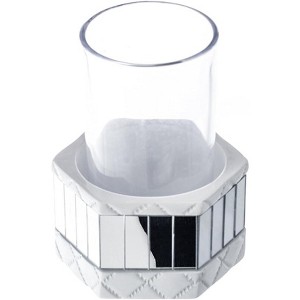 Creative Scents Quilted Mirror White Tumbler - 1 of 4