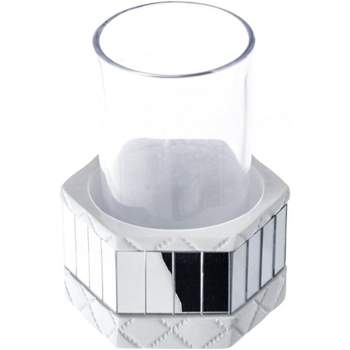 Creative Scents Quilted Mirror White Tumbler